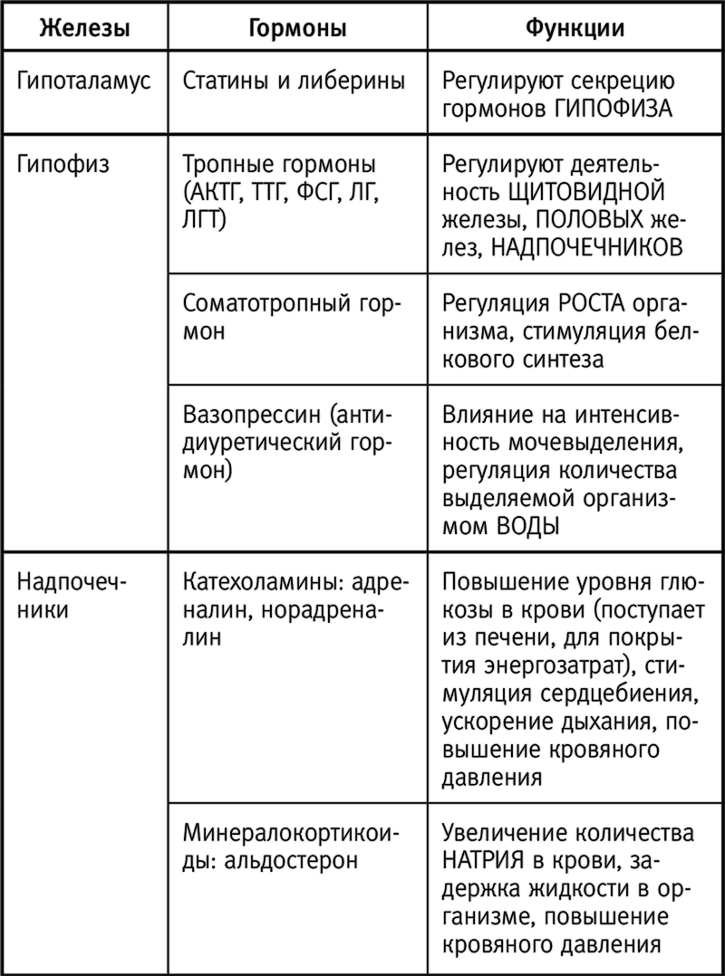 Приложение 1 Важнейшие гормоны, вырабатываемые <a href='https://med-tutorial.ru/m-lib/b/book/713982860/13' target='_self'>в организме человека</a>